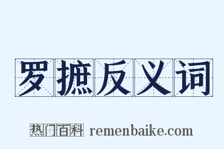 罗摭反义词是什么意思的图片